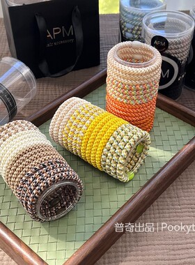 百搭加粗减龄高马尾发圈发绳