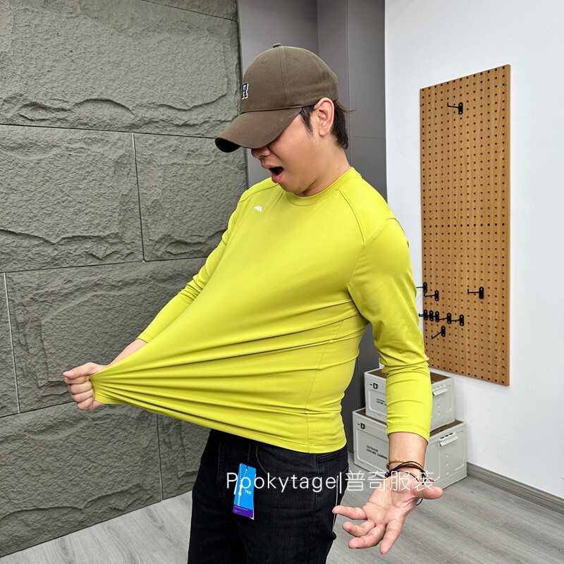 柜899 意大利高端运动防晒男士户外休闲高弹速干透气情侣长袖T恤