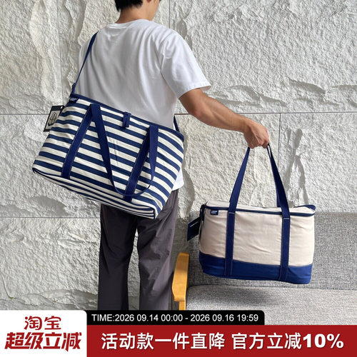 美式大容量保温冷藏包单肩帆布包