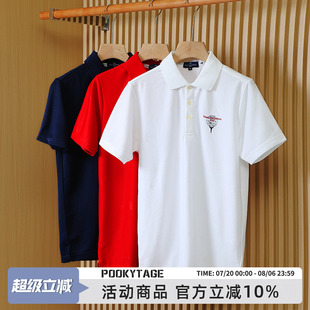 POLO衫 日单高尔夫系列 商务休闲百搭珠地棉刺绣提花短袖 夏季 男装