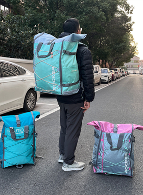 出澳洲！大的惊人！100L极限运动户外超大装备包桨板包卷顶双肩包