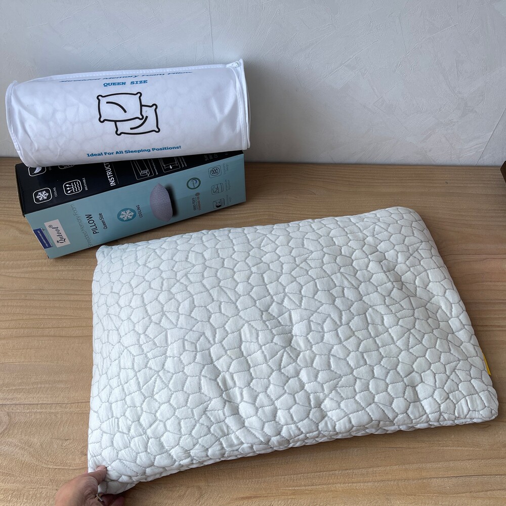 好货！一枕用四季！双面竹纤维枕套可调节碎记忆棉枕头支撑护颈枕