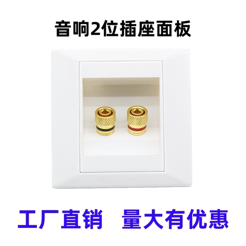 86型2位音箱面板接线柱
