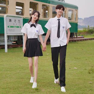 JK纤维竹炭制服衬衫面料师大附中学院风上衣台湾衬衣校服女jk班服