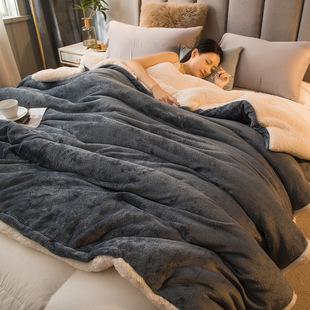Thick Blanket Warm Sofa Bed Cover Duvet Bed Bedspread 绒毛毯