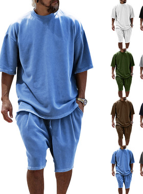 Men Sport Wear Set Running Clothes T-Shirt Short Pant男套装