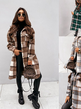 Women Coat Print Overcoat Outwear Cloth欧美女装薄款长款外套