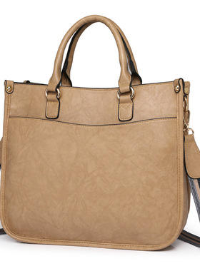 休闲复古手提包女士公文包单肩斜挎包Women Shoulder Bag School