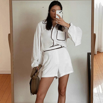 Women Pajamas Loose Nightwear Home Wear女士家居服棉麻家居服