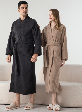 Summer Men Nightgown Home Clothes Bathrobe Sleepwear浴袍加绒