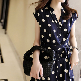 Women Shirt Dresses for Chubby Girl Elegant衬衫裙A字中长裙