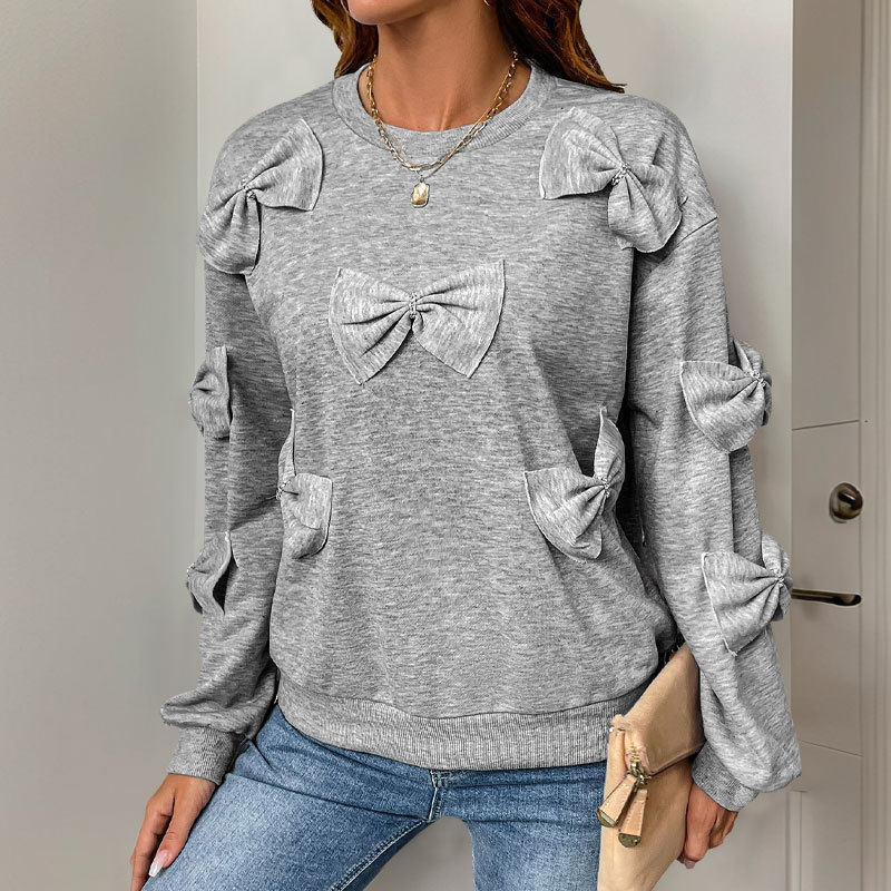 Women Sweater Ladies Pullover Cute欧美秋季甜美休闲圆领卫衣女