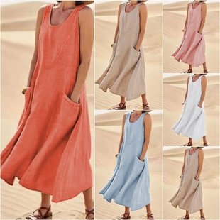 Linen Cotton Summer Clothes夏季 棉麻连衣裙 Women 女装 Dresses