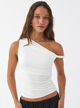 Sexy Women Dresses Summer Crop Tops 欧美夏单肩性感修身上衣女