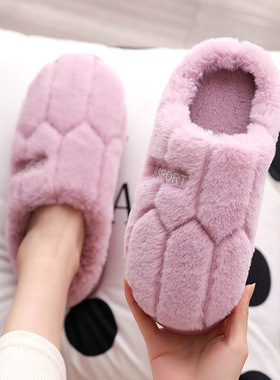 Fluffy Slippers Non-slip Slides Lovers Warm House Shoes拖鞋