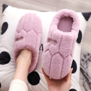 slip Slides Shoes拖鞋 Slippers House Non Warm Fluffy Lovers