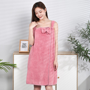 Wearable Bath Towel SPA Cartoon Pattern Beach Towel Bathrobe