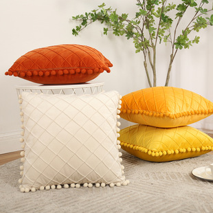 Sofa Decorative Pillowcase Cover Throw Pillow沙发毛绒抱枕靠