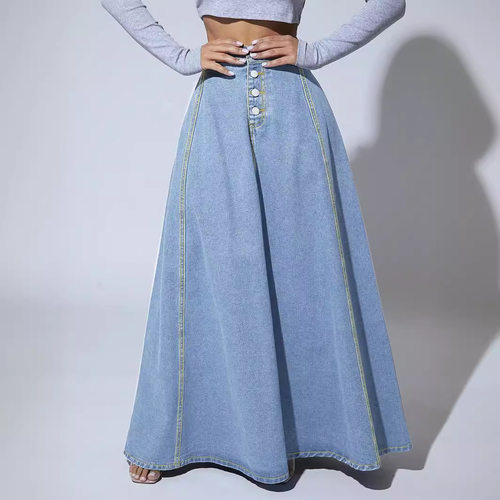 Women Skirt Autumn/Winter Long Denim Skirts洋气a字秋冬半身裙