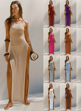 Sexy Women Dresses Beach Long Summer Dress长裙无袖美背沙滩裙