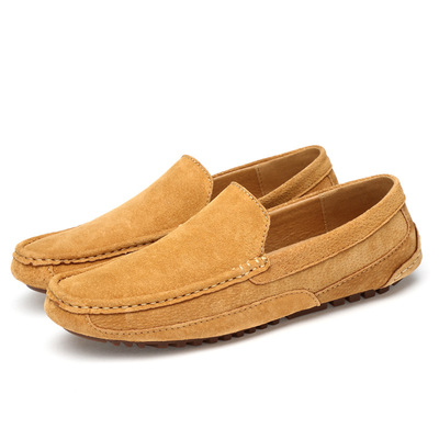 Suede Leather Man Loafers Luxury Casual Shoes Men Oxford男鞋