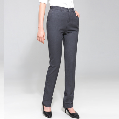 Trousers Women Straight Pants Office Lady Black Suit西装裤女