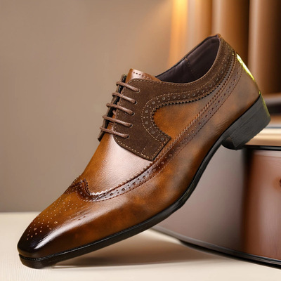 Men Oxford Dress Shoes Business Wedding shoes обувь皮鞋