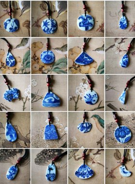 明清青花古瓷毛衣链万福悠同