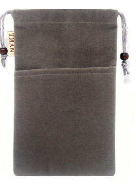 TMAN束口收纳袋充电宝绒布保护套适用移动电源耳机数据线酷态科