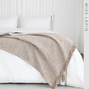 Lanpin home modern minimalist bedroom golden woven blanket bed tail blanket sofa blanket Nordic model room