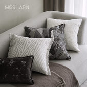 澜品中古风黑白灰色系客厅沙发抱枕组合轻奢样板间靠枕发靠垫腰枕