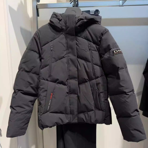 2025冬季新款安踏女冰甲防泼水时尚保暖外套连帽羽绒服162547906