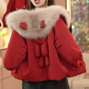 女童外套冬装2025新款宝宝加绒加厚棉服冬季洋气时尚棉衣潮童