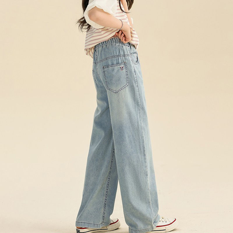 儿童素版简约牛仔长裤