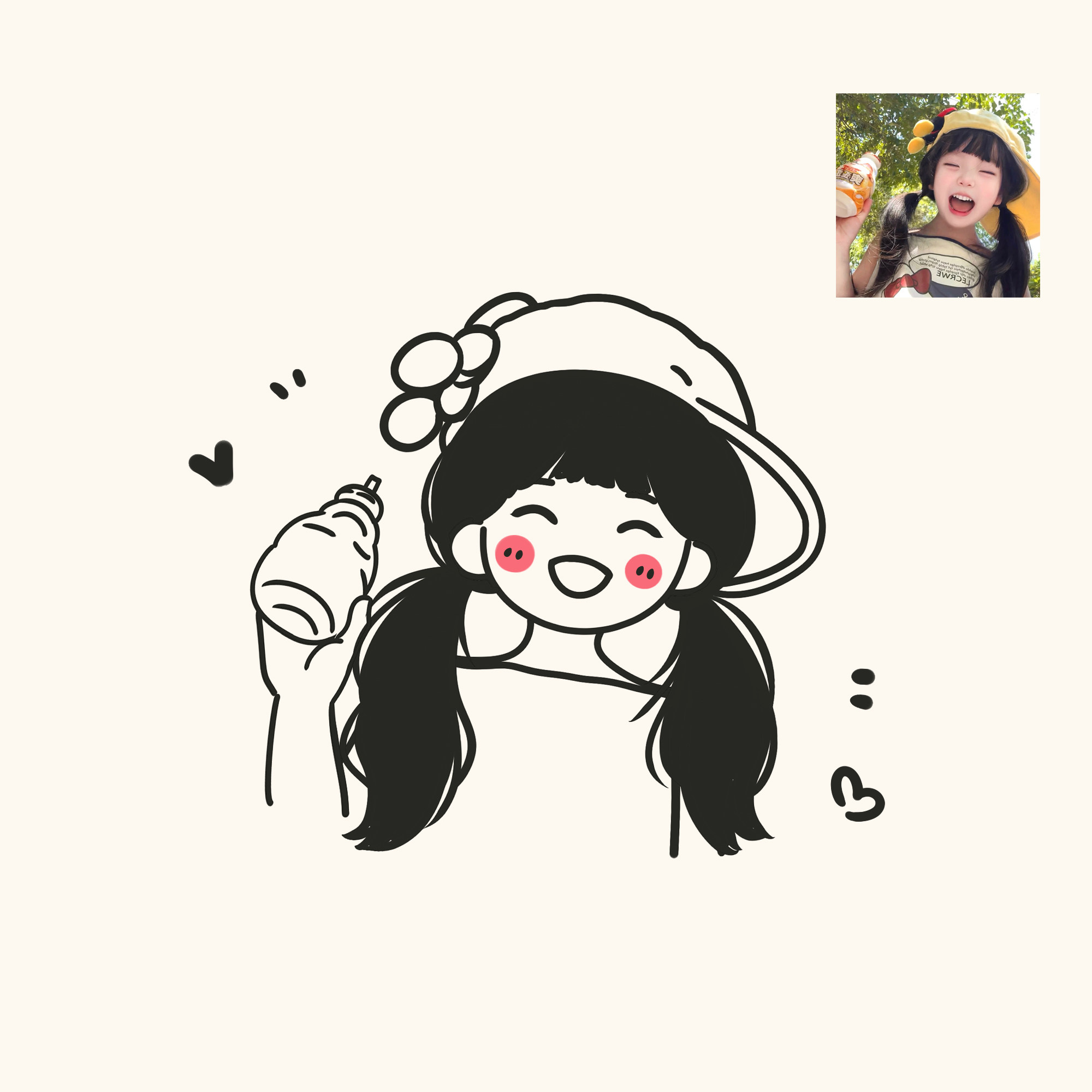 Q版手绘头像定制照片转漫画真人转动漫情侣微信形象设计头像制作