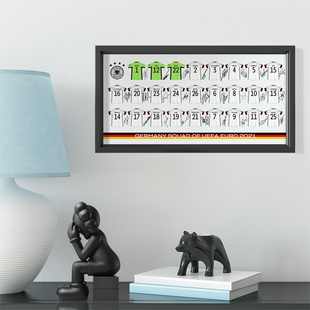 2021欧洲杯德国国家队球衣照片墙诺伊尔装饰相框穆勒客厅卧室挂墙