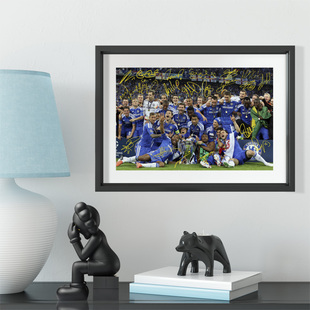 2012年切尔西欧冠冠军全家福相框兰帕德照片挂墙德罗巴桌摆件海报