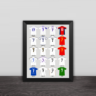 劳尔职业生涯球衣相框西班牙队照片墙皇马饰品客厅桌摆件卧室海报