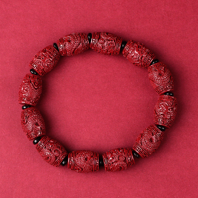 朱砂男女手链紫金砂雕刻龙情侣手串帝王砂貔貅款民族风桶珠手串,珠宝/钻石/翡翠,手饰,淘宝优惠券,粉丝福利购,淘宝优惠卷