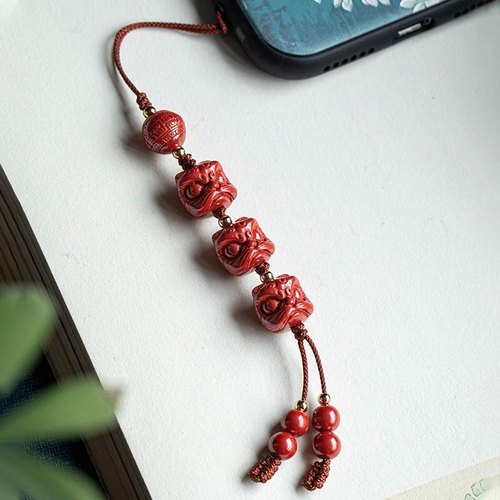 狮来运转包挂醒狮手机链情侣挂饰