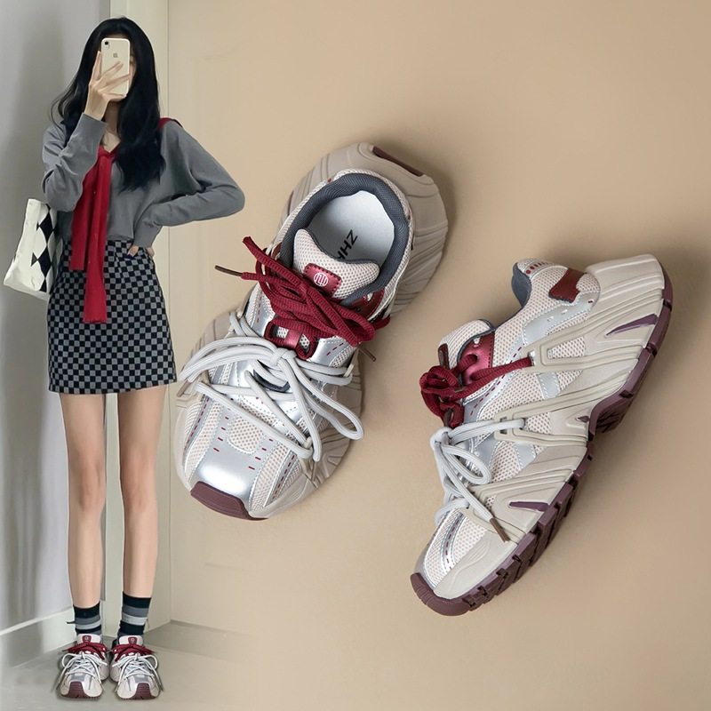 ZHR则则复古巴黎老爹鞋2024秋季上新鸳鸯系带休闲运动鞋高街潮鞋