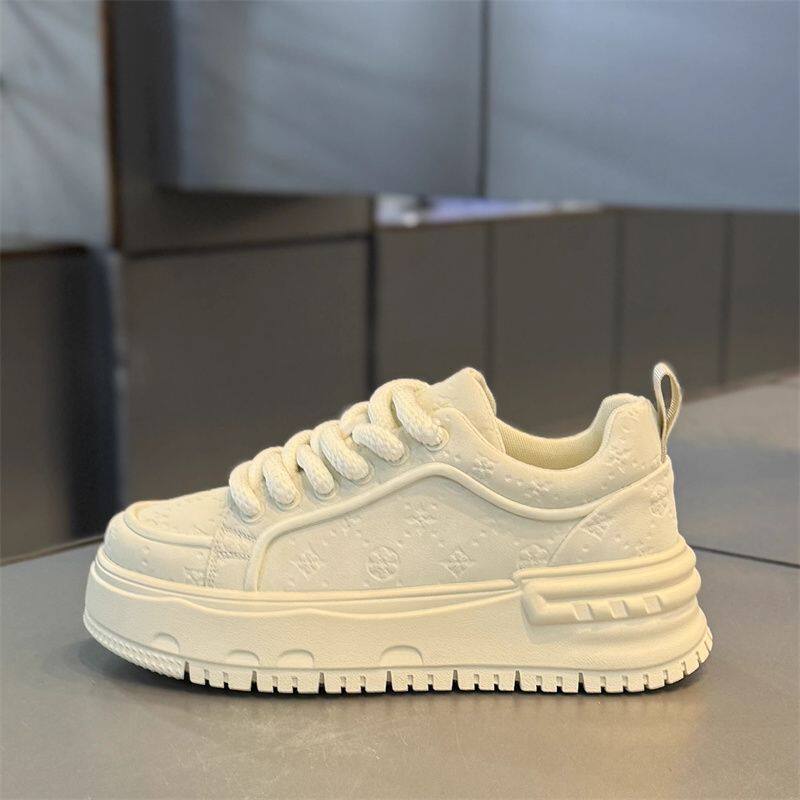 高级感男鞋潮流百搭小众原创厚底休闲板鞋男士轻奢增高运动小白鞋