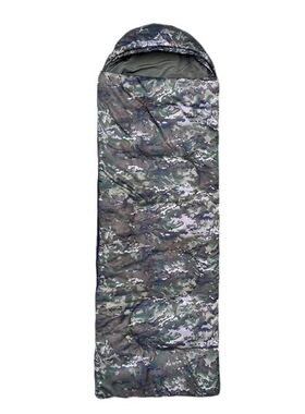 迷彩睡袋成人信封式单人户外冬季加厚防寒保暖睡袋舞水墨夏水墨冬