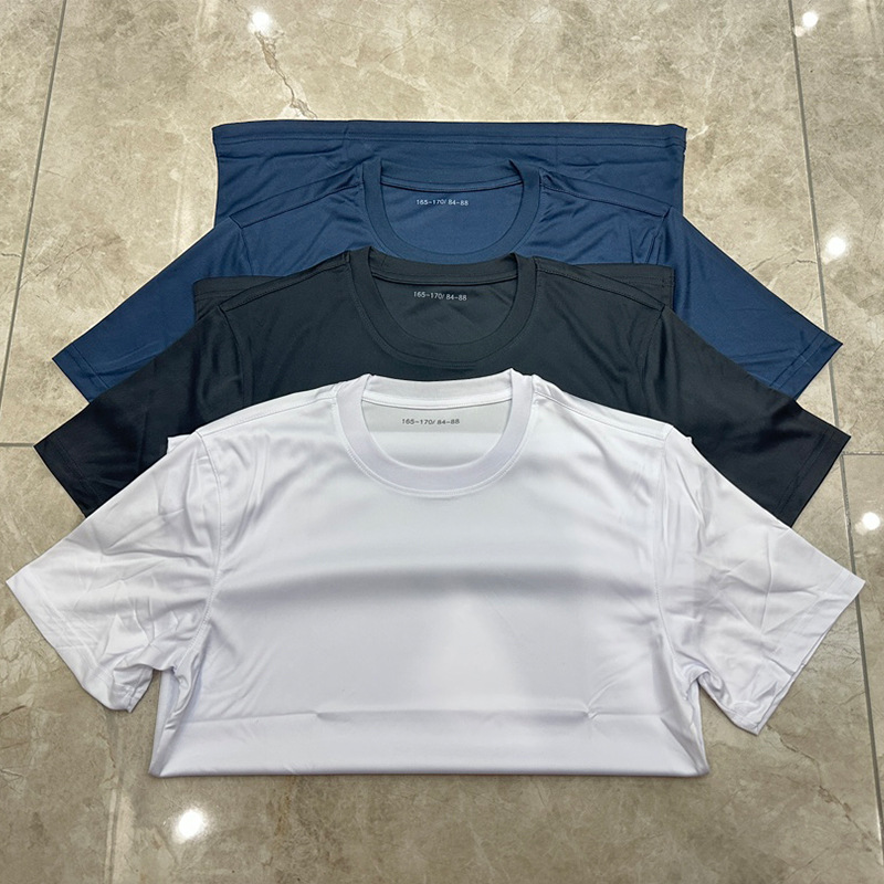 20新式备勤体能训练服速干吸湿排圆领藏青色黑色白色短袖T恤短裤