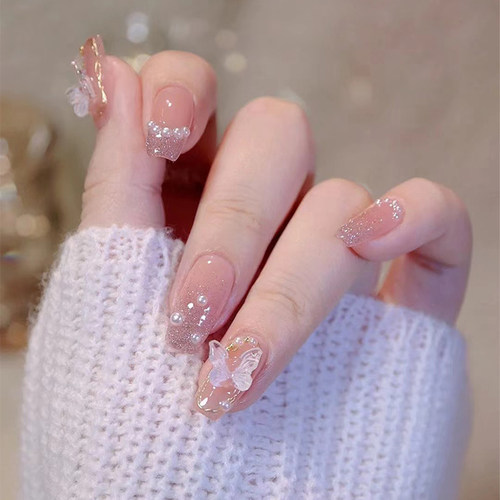 指尖美广州蝴蝶美甲手工定制光疗