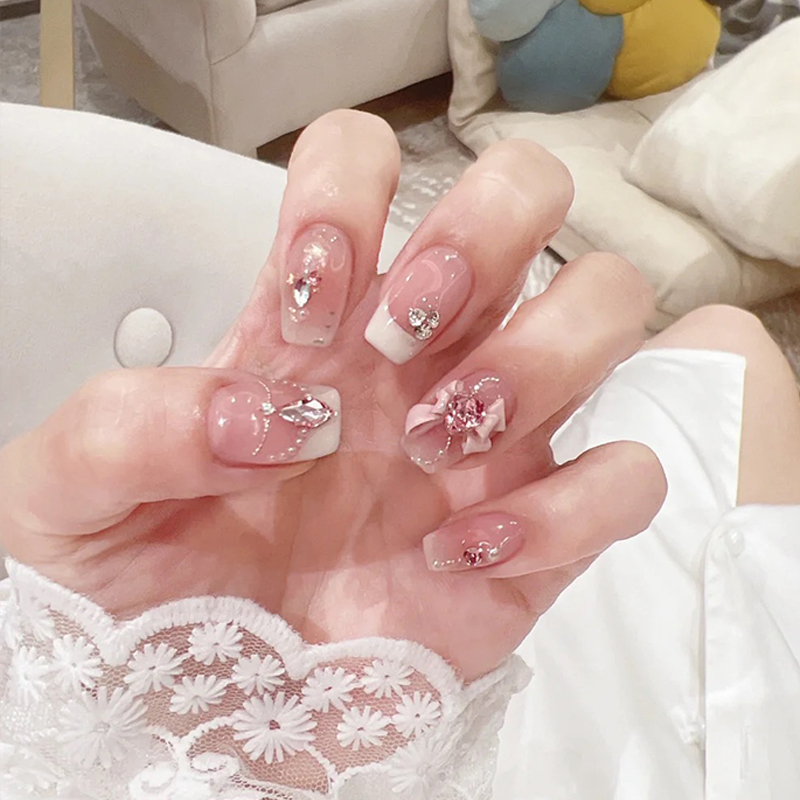 广州法式钻石公司穿戴甲新娘婚甲