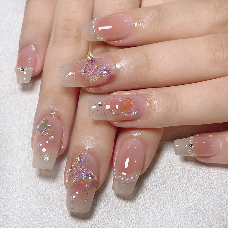 广州立体蝴蝶手工定制穿戴甲防水