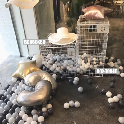 服装店橱窗网格架摆设网红店铺房间装饰海洋球立方体铁艺拍摄道具