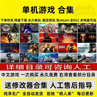 店铺会员电脑PC单机游戏网盘发货热门3A大作合集中文全DLC免Steam