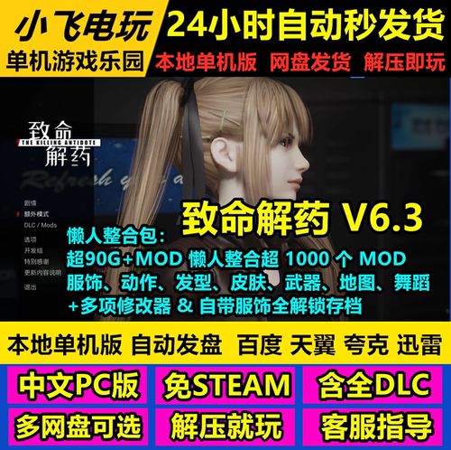 致命解药V6.3E/2000+MOD服饰发型舞蹈武器地图懒人整合包单机游戏
